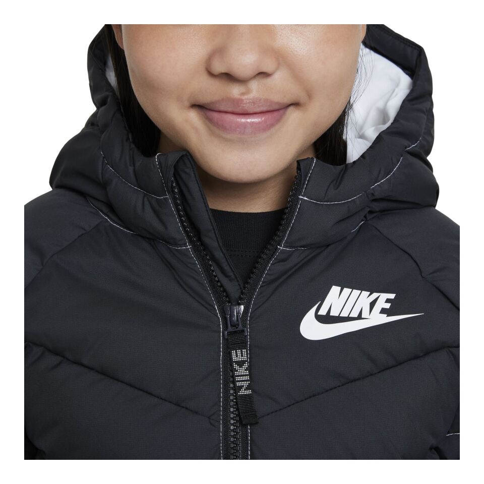 Nike Sportswear Synthetic-fill Full-zip Hoodie Girls' Çocuk Mont Siyah XS