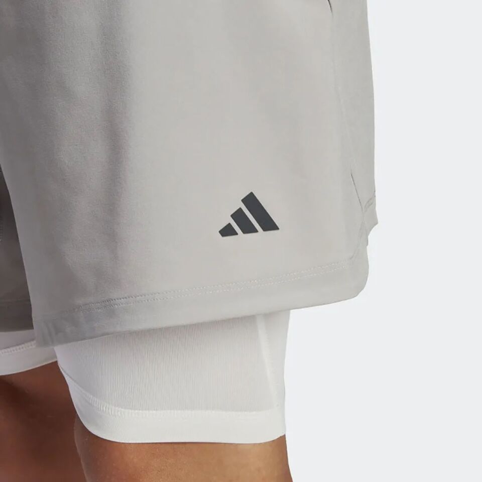 Adidas Erkek Günlük Şort Yoga 2ın1 Short H44520 001 Gri S