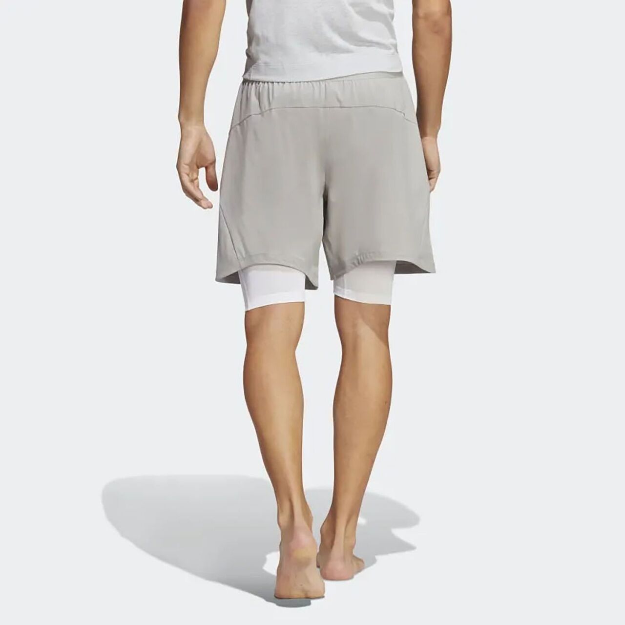 Adidas Erkek Günlük Şort Yoga 2ın1 Short H44520 001 Gri S