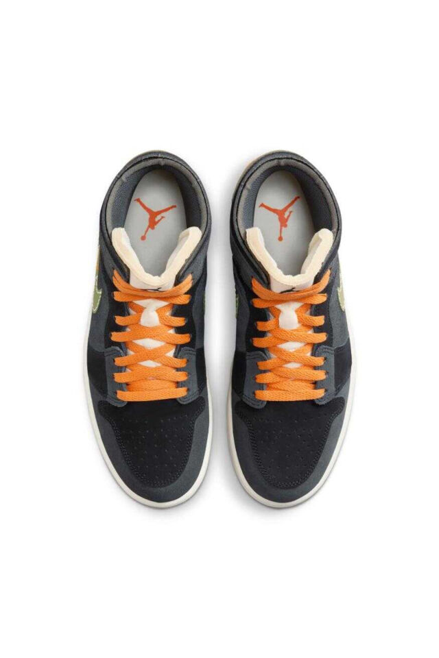 Air Jordan 1 Mid SE Craft Antrasit Erkek Basketbol Ayakkabısı - FD6817 003 Gri - 44