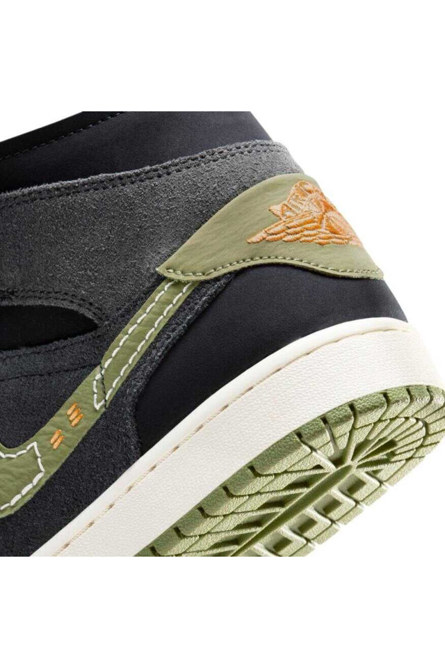Air Jordan 1 Mid SE Craft Antrasit Erkek Basketbol Ayakkabısı - FD6817 003 Gri - 44