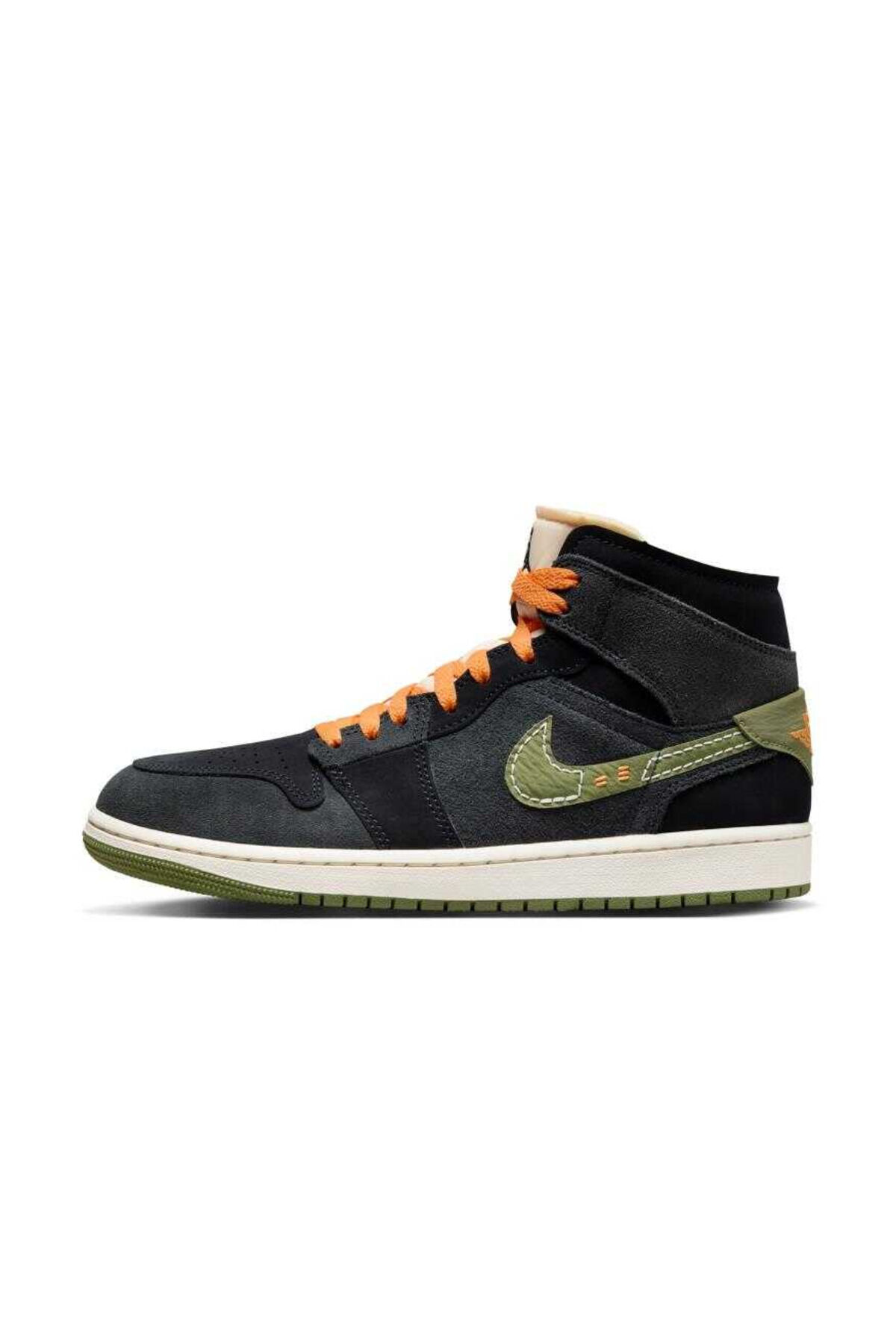 Air Jordan 1 Mid SE Craft Antrasit Erkek Basketbol Ayakkabısı - FD6817 003 Gri - 44